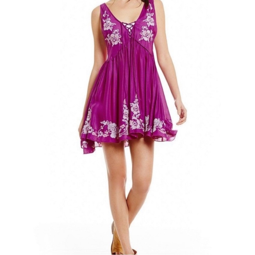 NWT FREE PEOPLE Aida embroidered slip dress in sz S - Picture 10 of 10